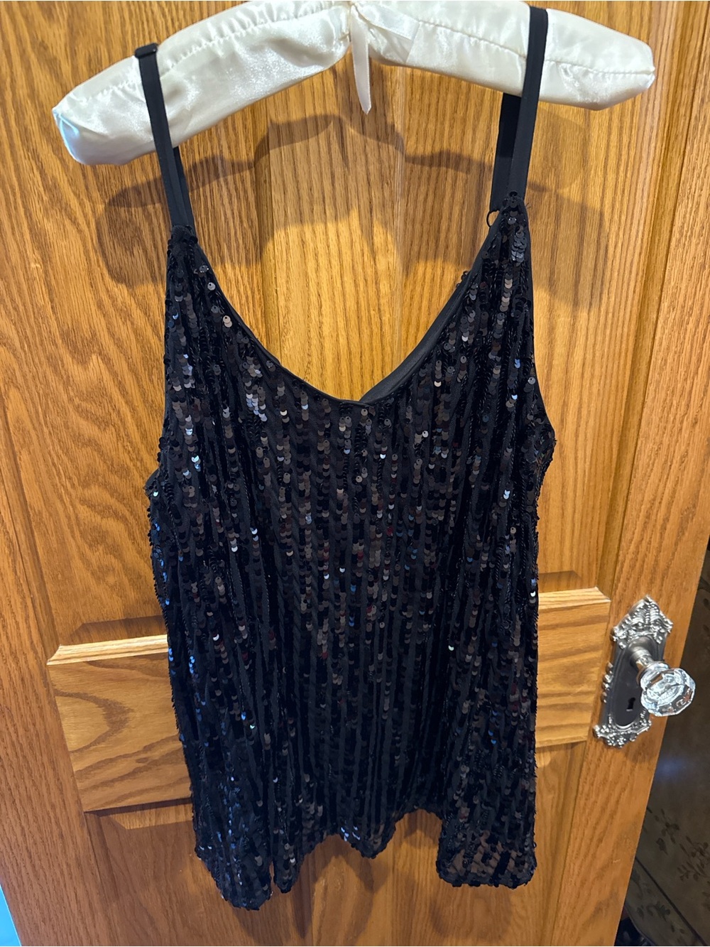 torrid Black Sequin Tank Top